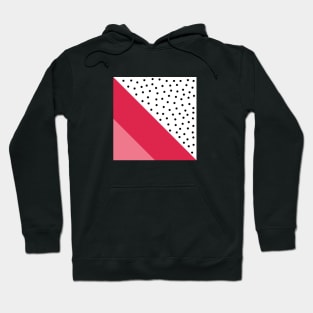 Pink and black dots Hoodie